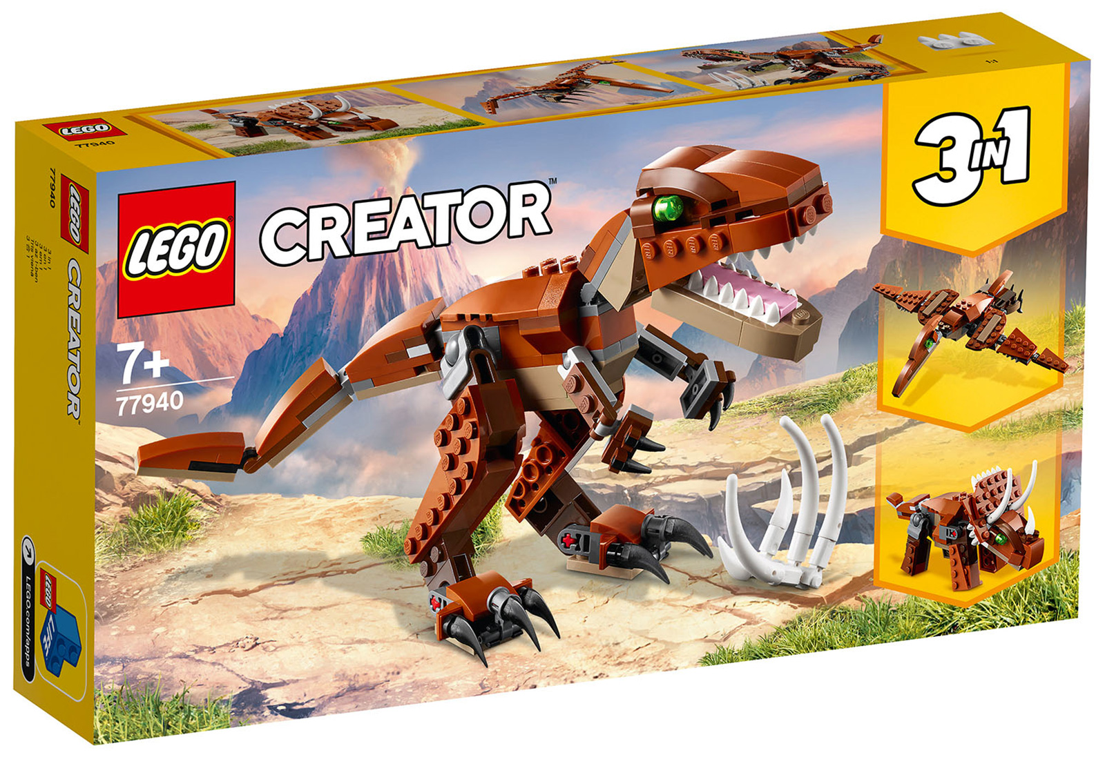LEGO Creator 77940 pas cher, Les dinosaures féroces Marron