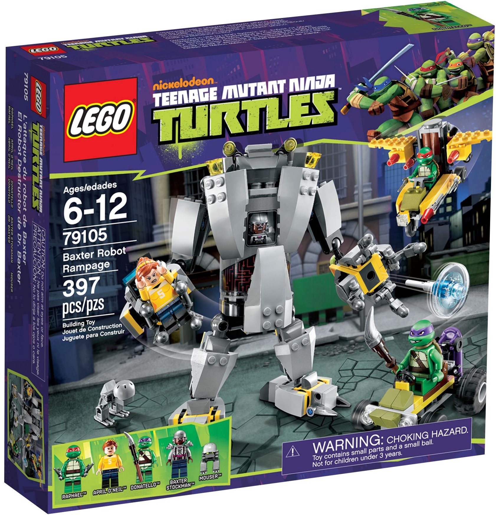 LEGO Tortues Ninja 79105 pas cher, L'attaque du robot de Baxter