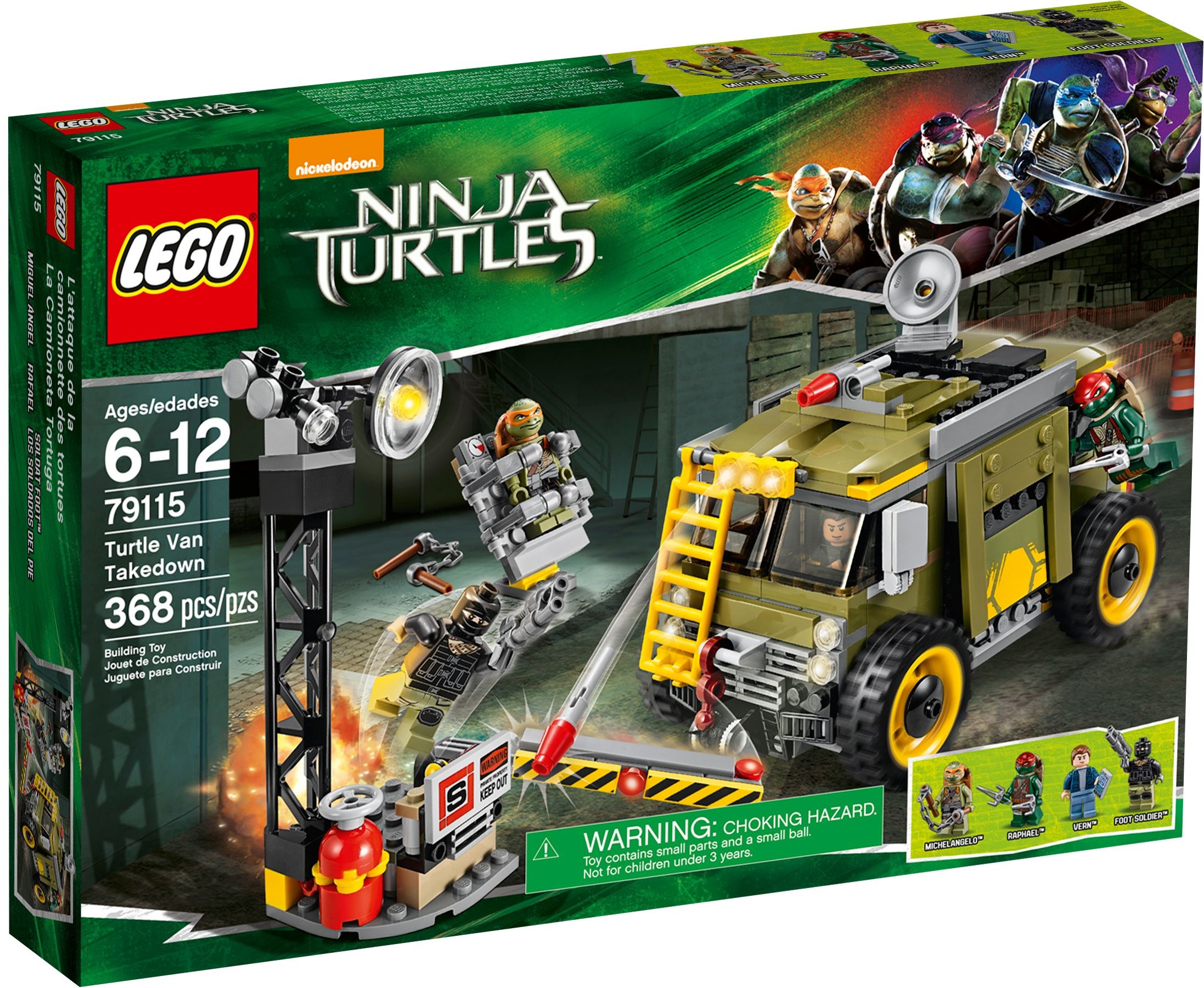 LEGO Tortues Ninja 79115 pas cher, L'attaque du Van des Tortues
