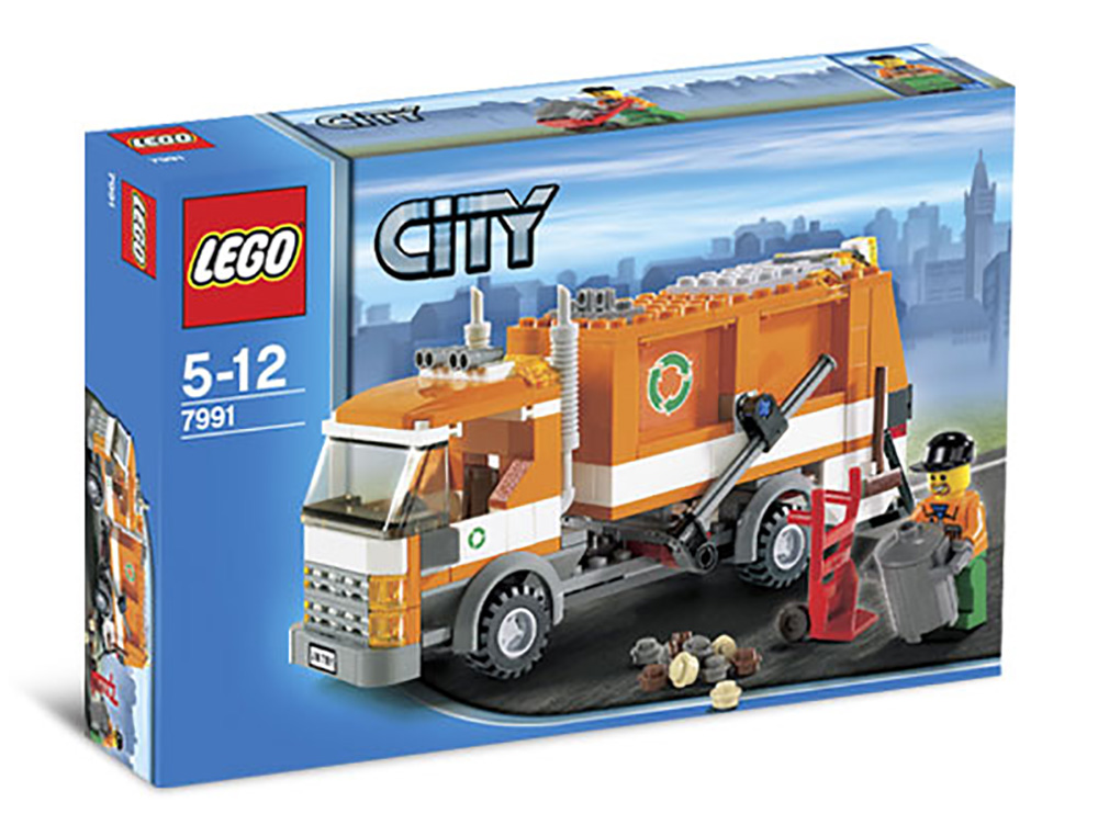 LEGO City 7991 pas cher, Le camion-poubelle
