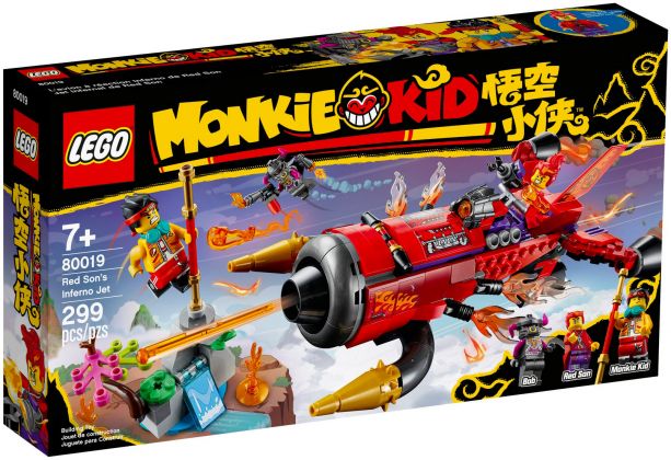 LEGO Monkie Kid 80019 Le jet Inferno de Red Son