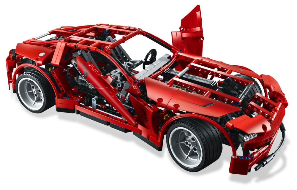 Voiture lego technic rouge