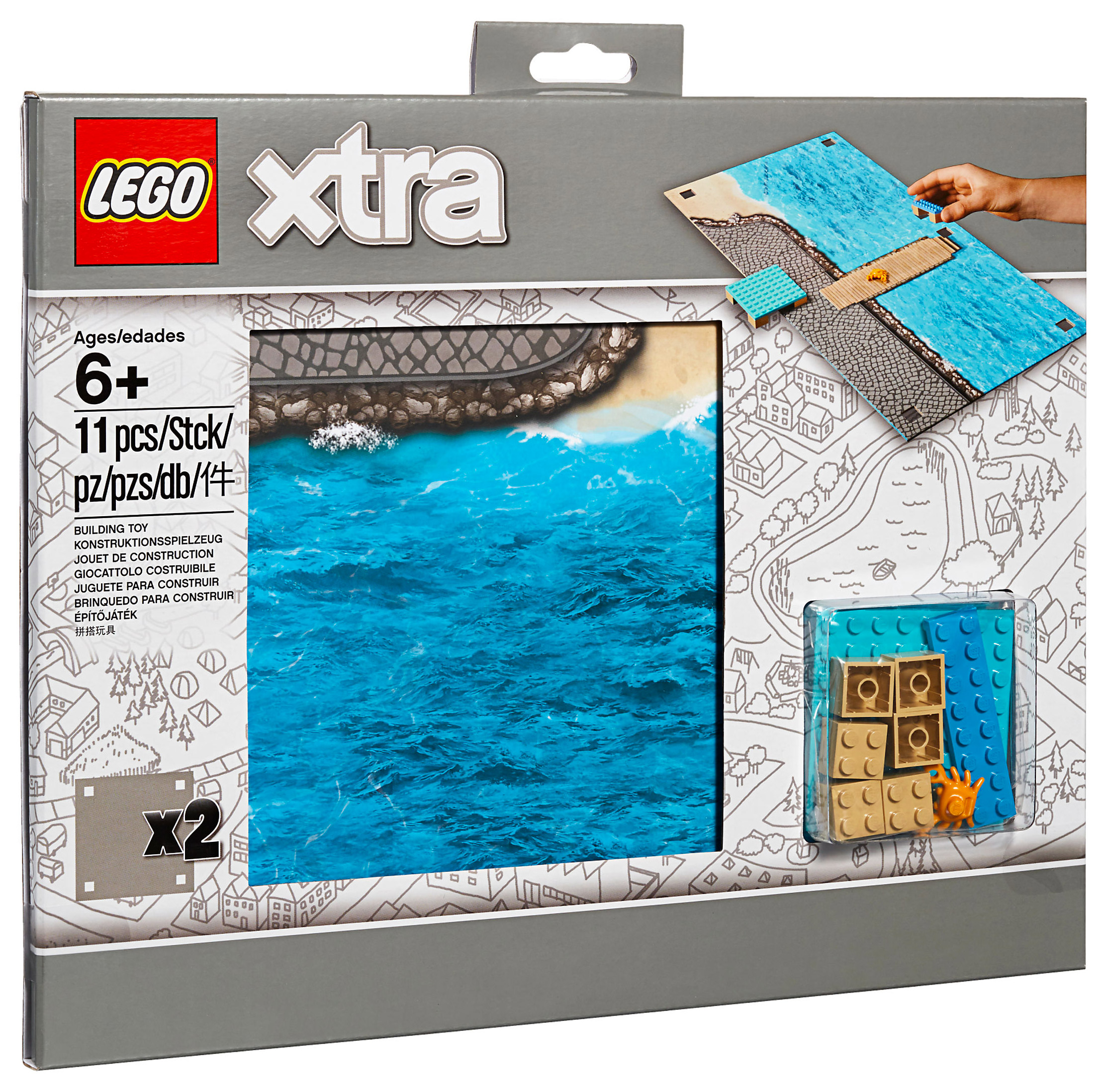 Tapis antidérapant LEGO tapis de jeu universel 120x80 cm 47' x 31