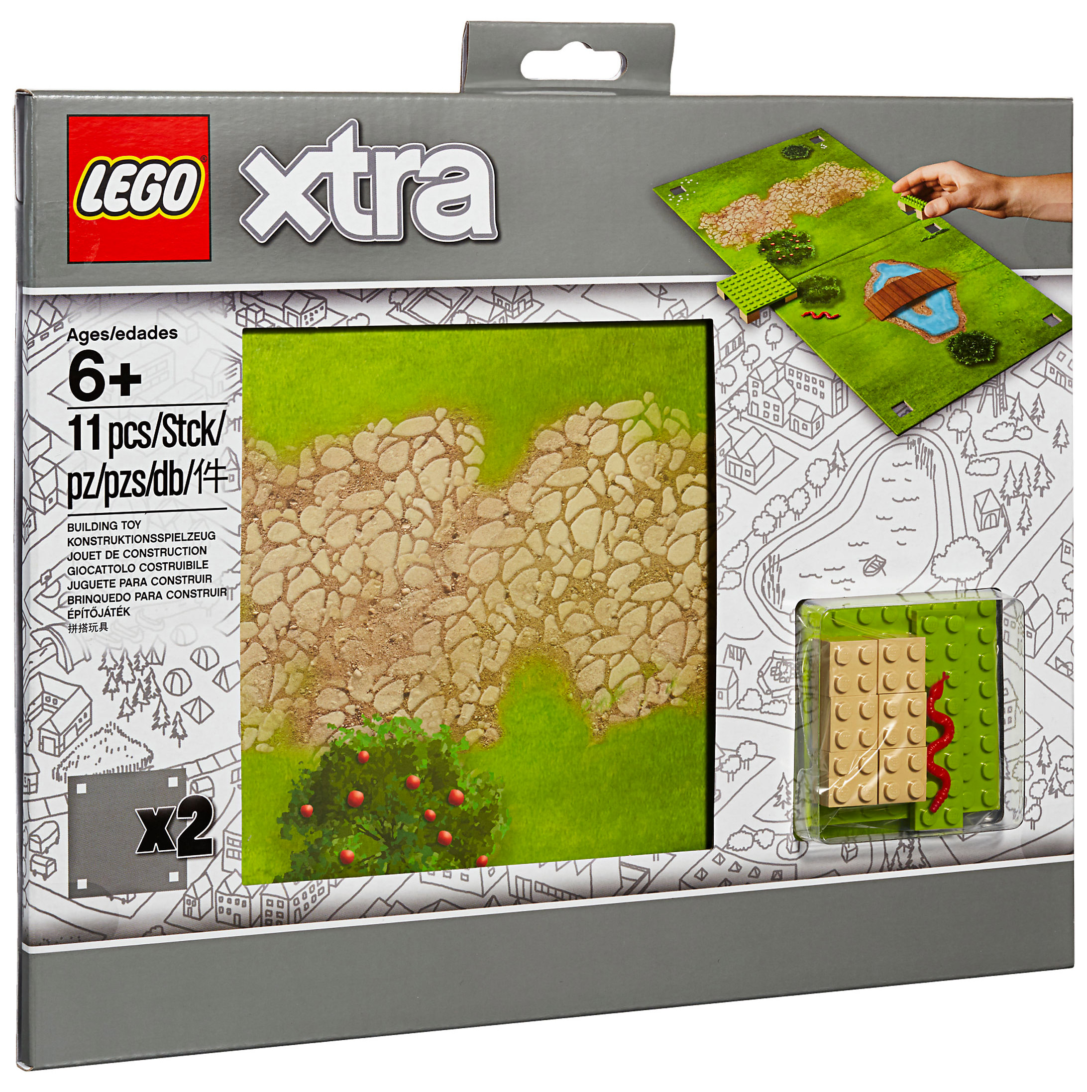 LEGO Objets divers 853842 pas cher, LEGO Xtra - Tapis de jeu Le parc