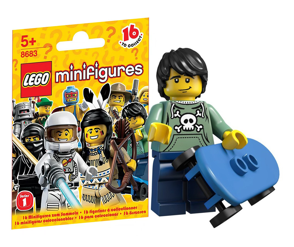 LEGO Minifigures 8683-06 pas cher, Série 1 - Le skateur