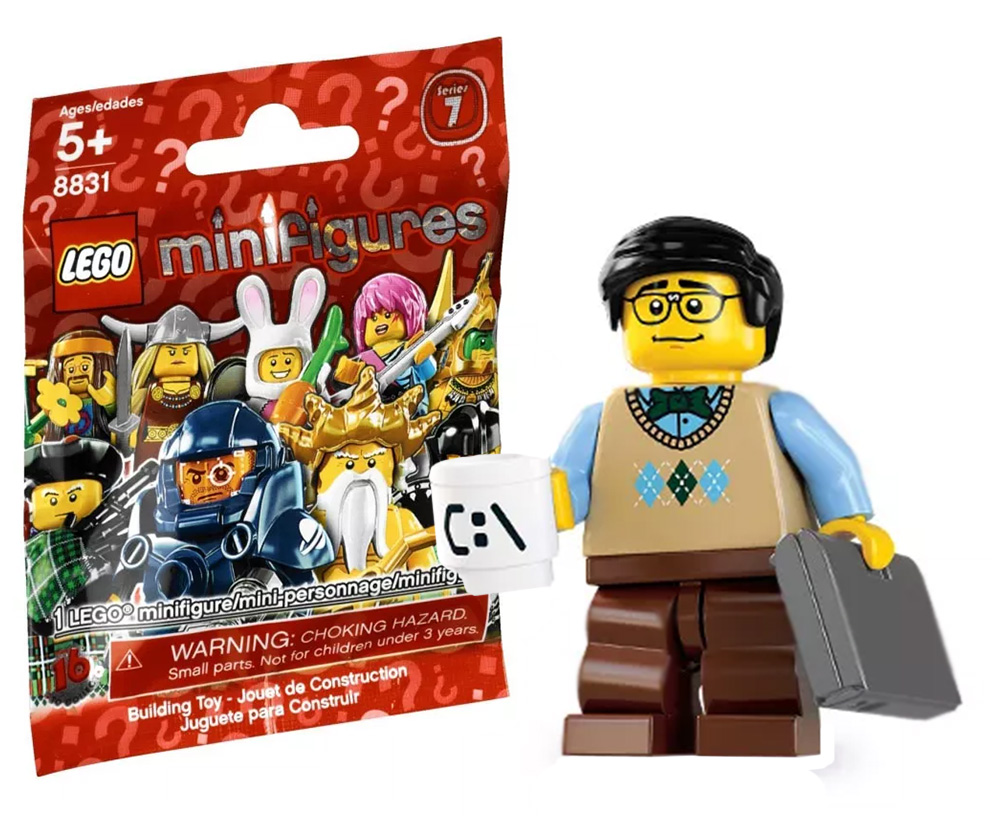 LEGO Minifigures 8831-12 pas cher, Série 7 - Le programmateur informatique