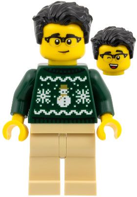 LEGO Minifigurines CTY1931 L'homme en pull de Noël