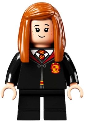 LEGO Minifigurines HP305 Ginny Weasley - Robe de Gryffondor serrée, jambes courtes noires