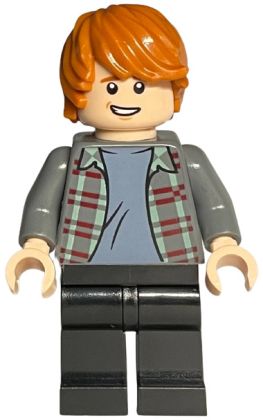 LEGO Minifigurines HP395 Ron Weasley - Chemise à carreaux, jambes noires