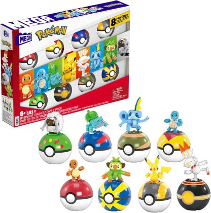MEGA (Construx) Pokémon HTJ75 Coffret de 8 Pokémon dresseur débutant