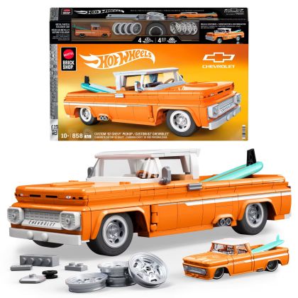 Mattel Brick Shop Hot Wheels JFT20 Custom Chevy Pickup de 1962 - Série Elite