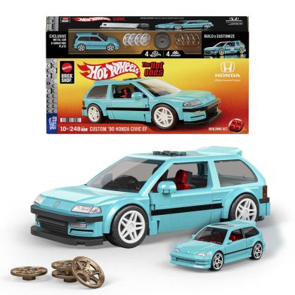 Mattel Brick Shop Hot Wheels JHF62 Custom Honda Civic EF de 1990 - Série Speed