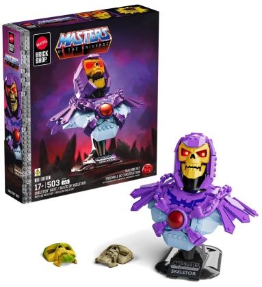 Mattel Brick Shop Les Maîtres de l'Univers JNH52 Buste de Skeletor