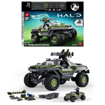 Mattel Brick Shop Hot Wheels JNP49 Halo UNSC M12 Warthog - Série Elite