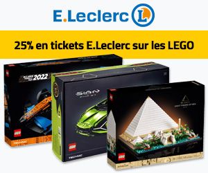 25% en tickets E.Leclerc sur les LEGO
