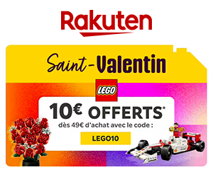 10€ offerts dès 49€ d'achat LEGO