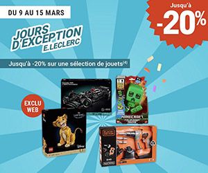 Jusqu'à -20% sur une sélection de Jouets (dont LEGO)