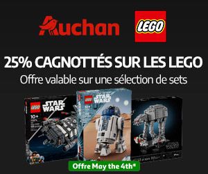 25% cagnottés sur une sélection de LEGO Star Wars