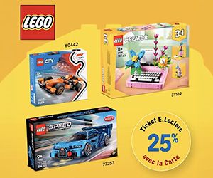 25% en Tickets E.Leclerc sur une sélection de LEGO