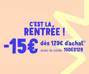 -15€ dès 129€ d'achat