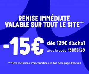 -15€ dès 129€ d'achat