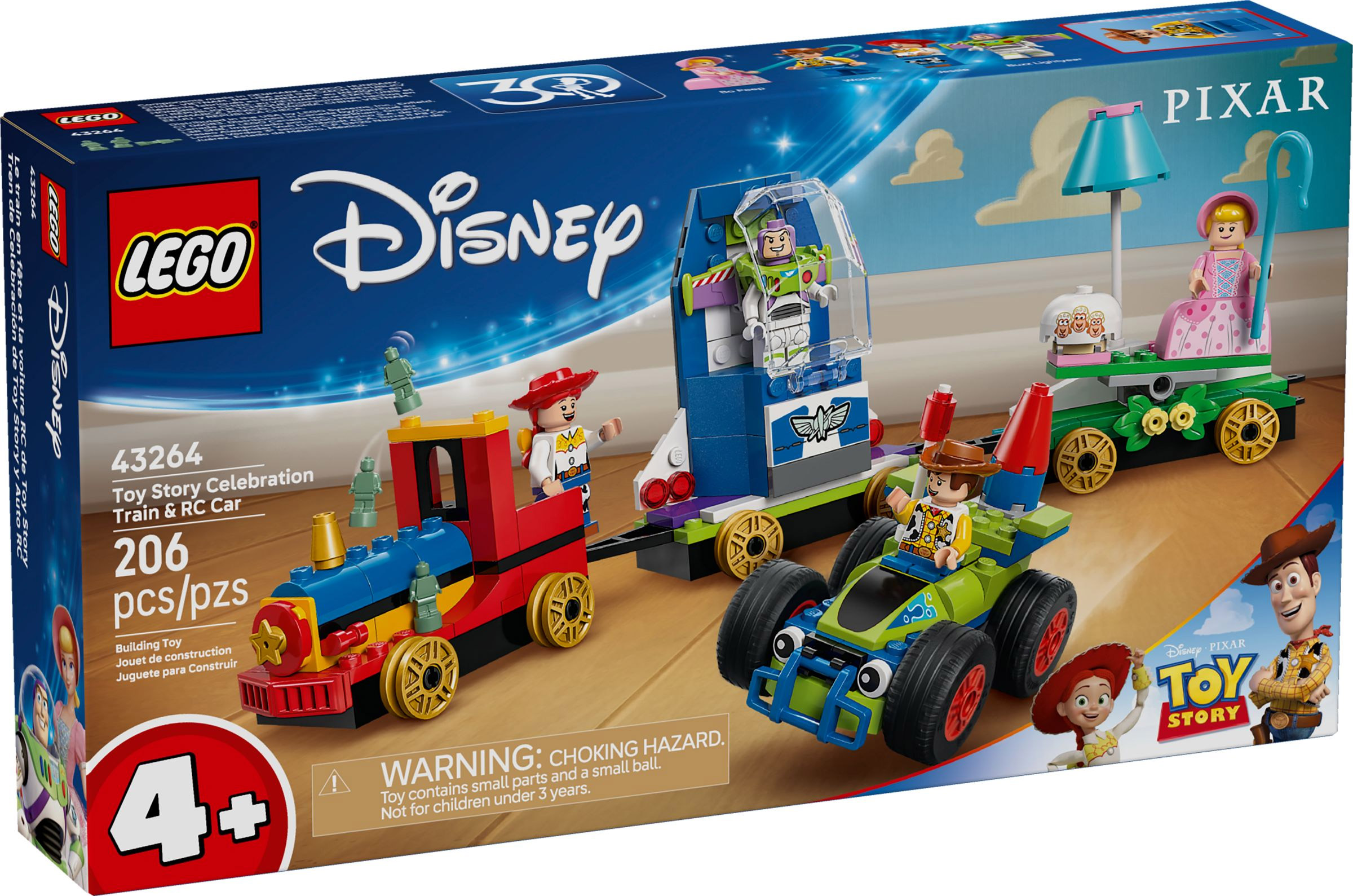 Nouveau LEGO Disney 43264 Le Train en fête et voiture RC Toy Story // Juin 2025
