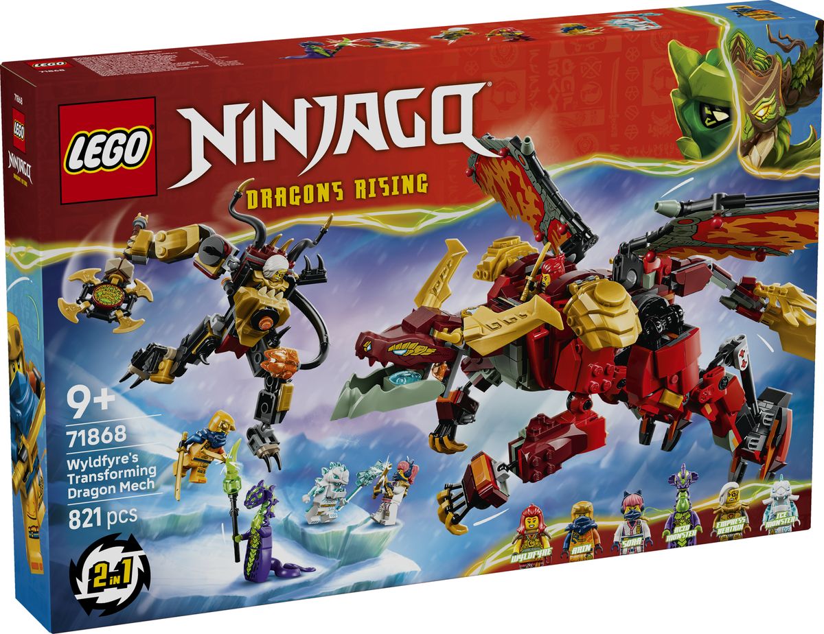 Nouveau LEGO Ninjago 71868 Wyldfyre's Transformin Dragon Mech // Juin 2026