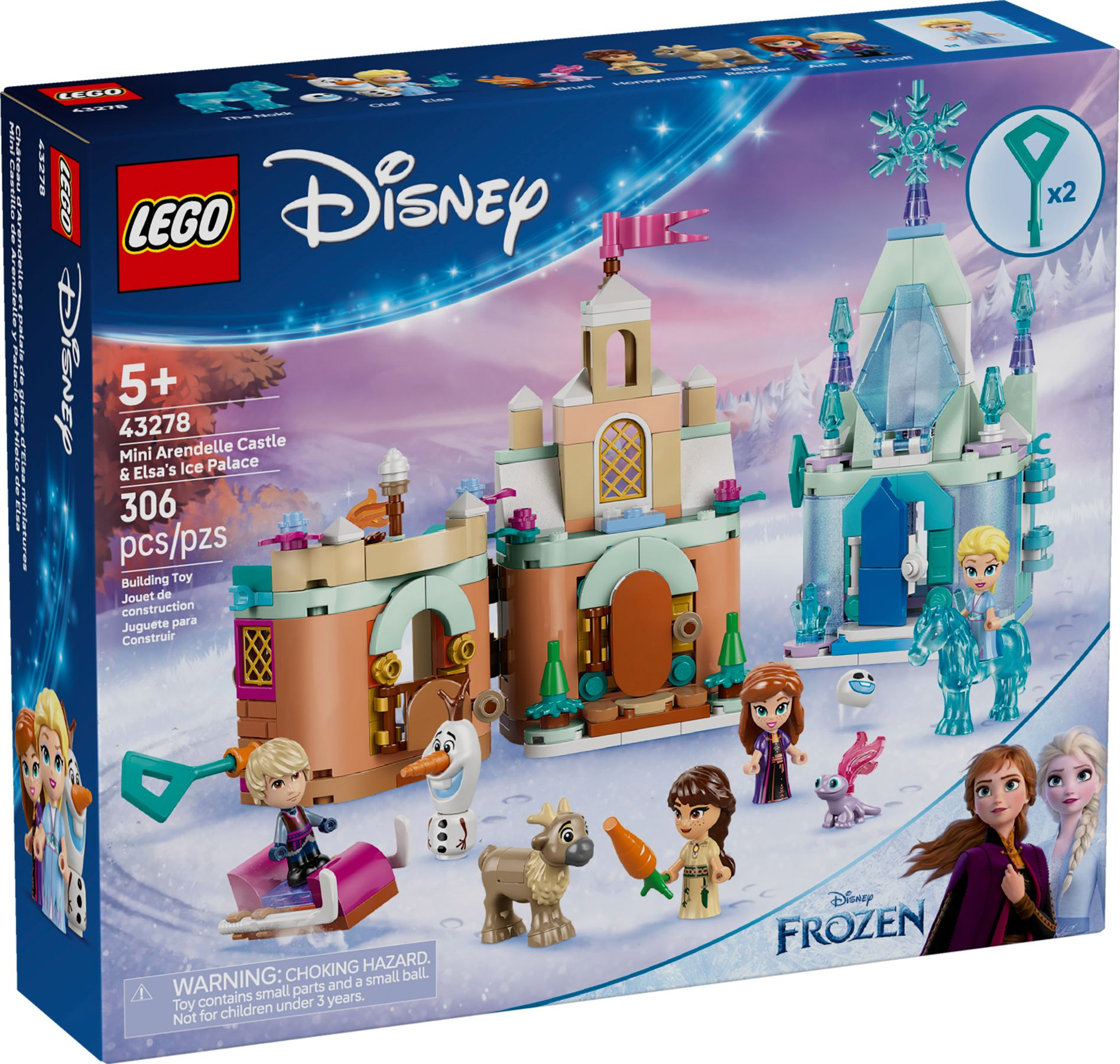 Nouveau LEGO Disney 43278 Château d’Arendelle et palais de glace d’Elsa miniatures // Juin 2025