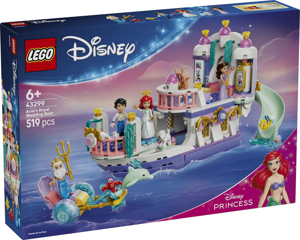 Nouveau LEGO Disney 43299 Ariel's Royal Wedding Boat // Juin 2026