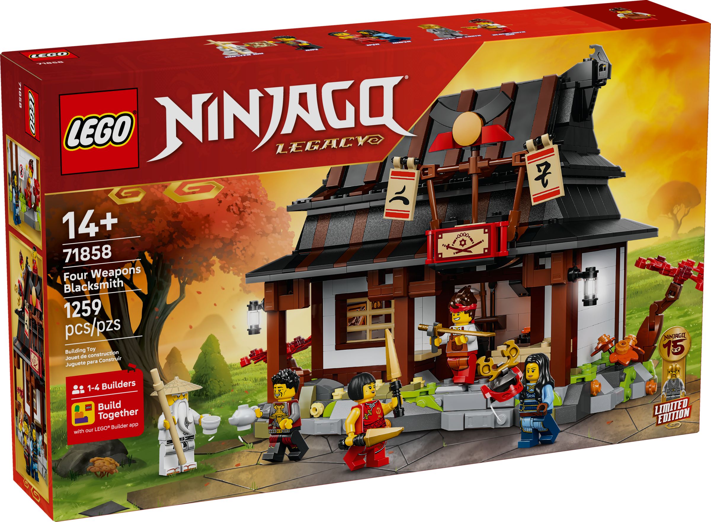 Nouveau LEGO Ninjago 71858 15e anniversaire : La forge des quatre armes // Janvier 2026