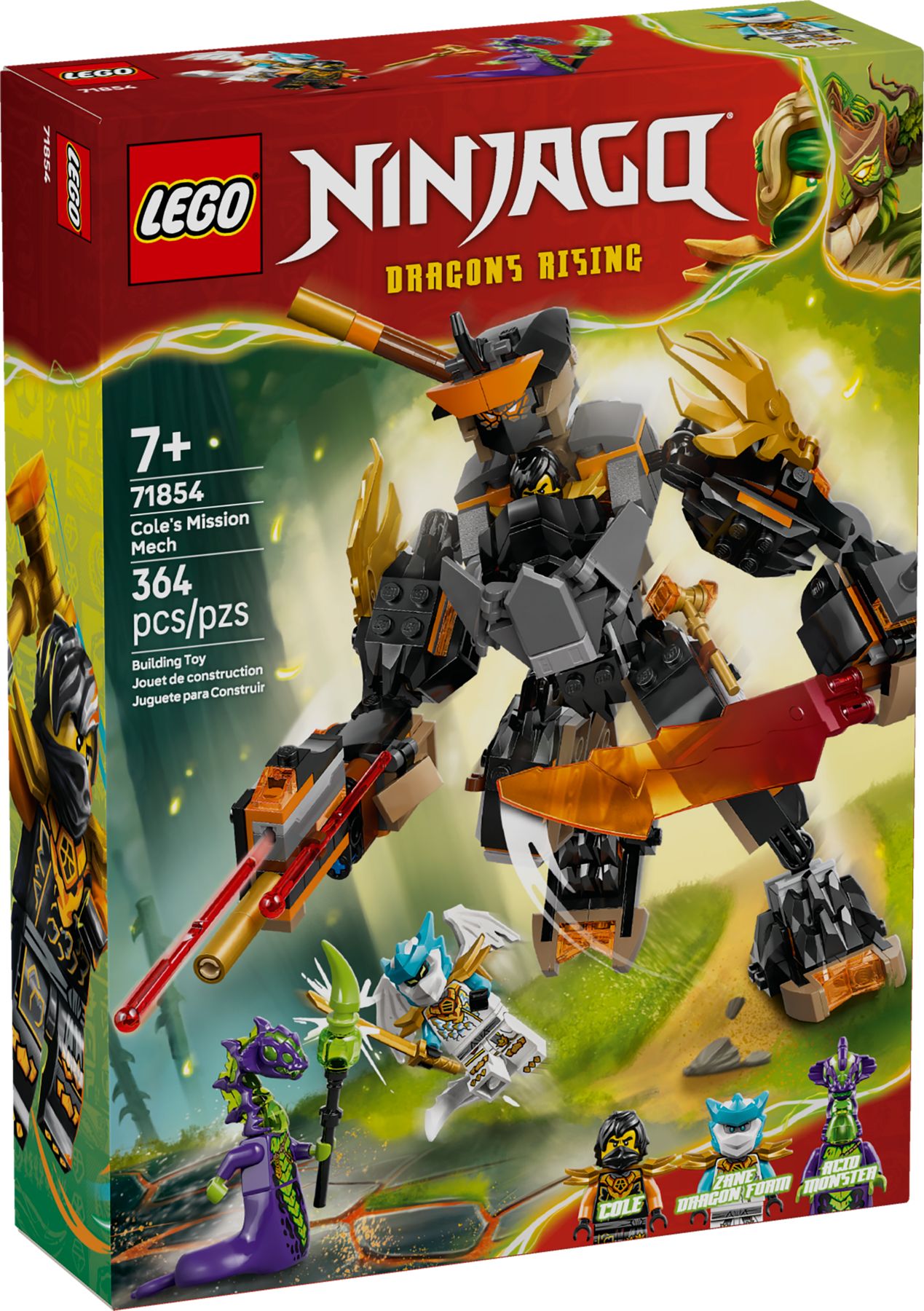 Nouveau LEGO Ninjago 71854 La mission du robot Cole et du dragon Zane // Janvier 2026