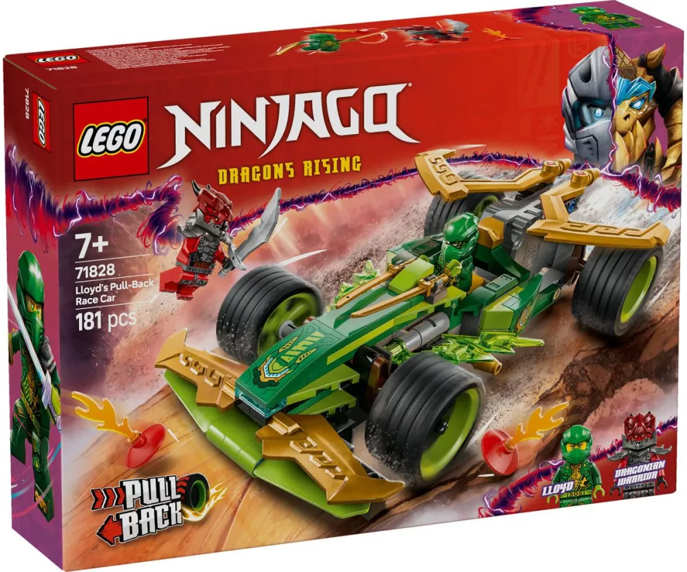 Nouveau LEGO Ninjago 71828 La voiture de course à rétrofriction de Lloyd // Janvier 2025