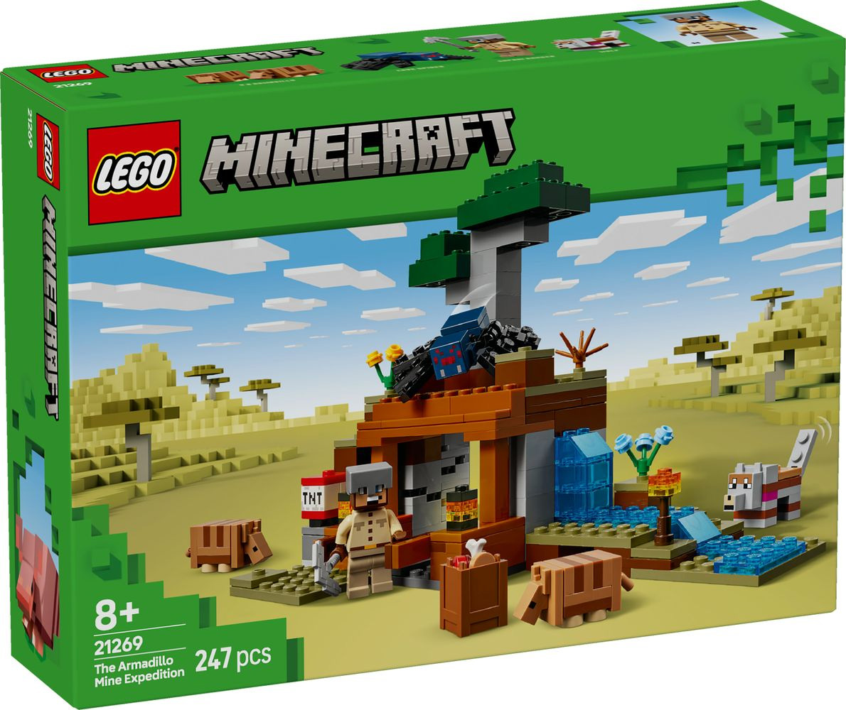 Nouveau LEGO Minecraft 21269 L’expédition dans la mine du tatou // Janvier 2025
