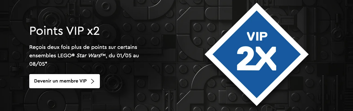 Points VIP doublés sur une sélection de LEGO Star Wars