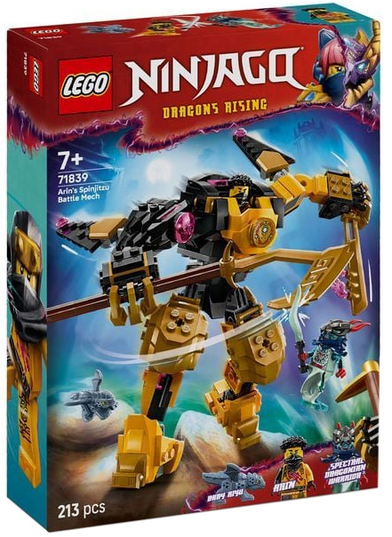 Nouveau LEGO Ninjago 71839 Le robot de Spinjitzu d’Arin // Juin 2025