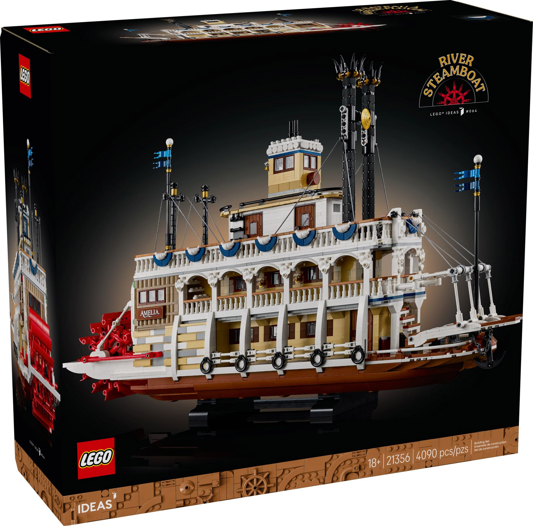 LEGO Ideas 21356 Le bateau à vapeur du Mississippi - Prix LEGO : 329,99€ > 263,99€