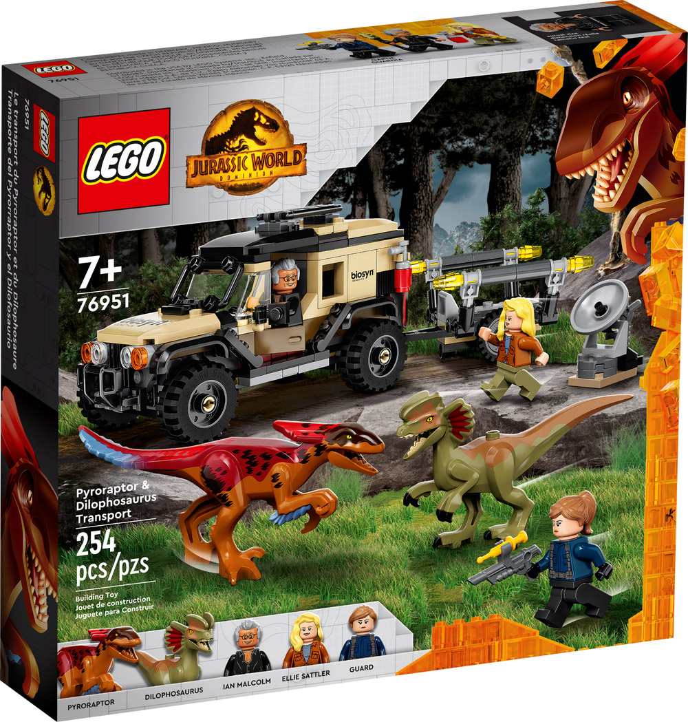 Nouveau LEGO Jurassic World 76951 Le transport du Pyroraptor et du Dilophosaurus // Avril 2022