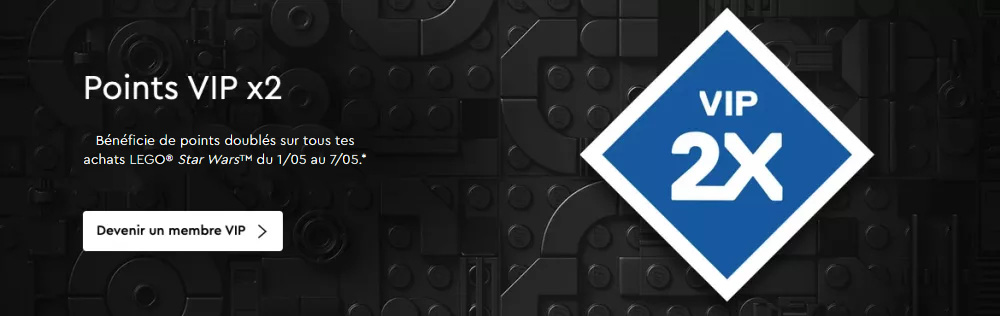 Offre #4 : Les points VIP doublés sur tous les sets LEGO Star Wars