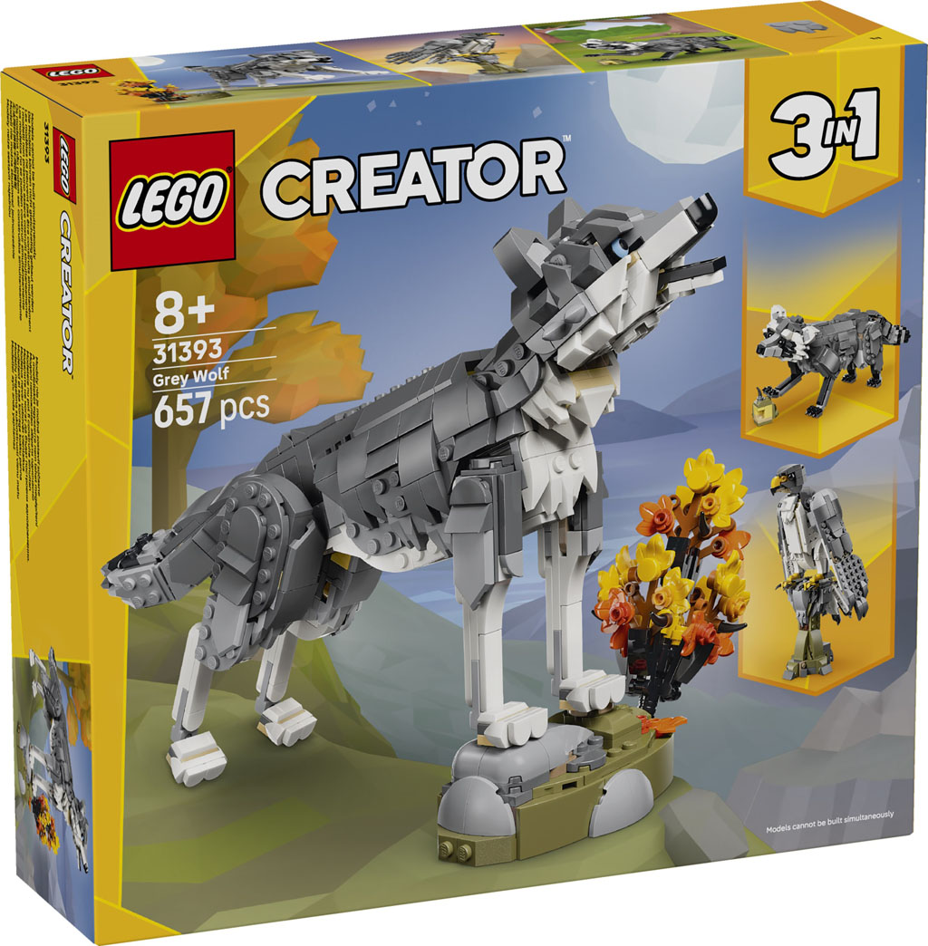 Nouveau LEGO Creator 31393 Grey Wolf // Juin 2026
