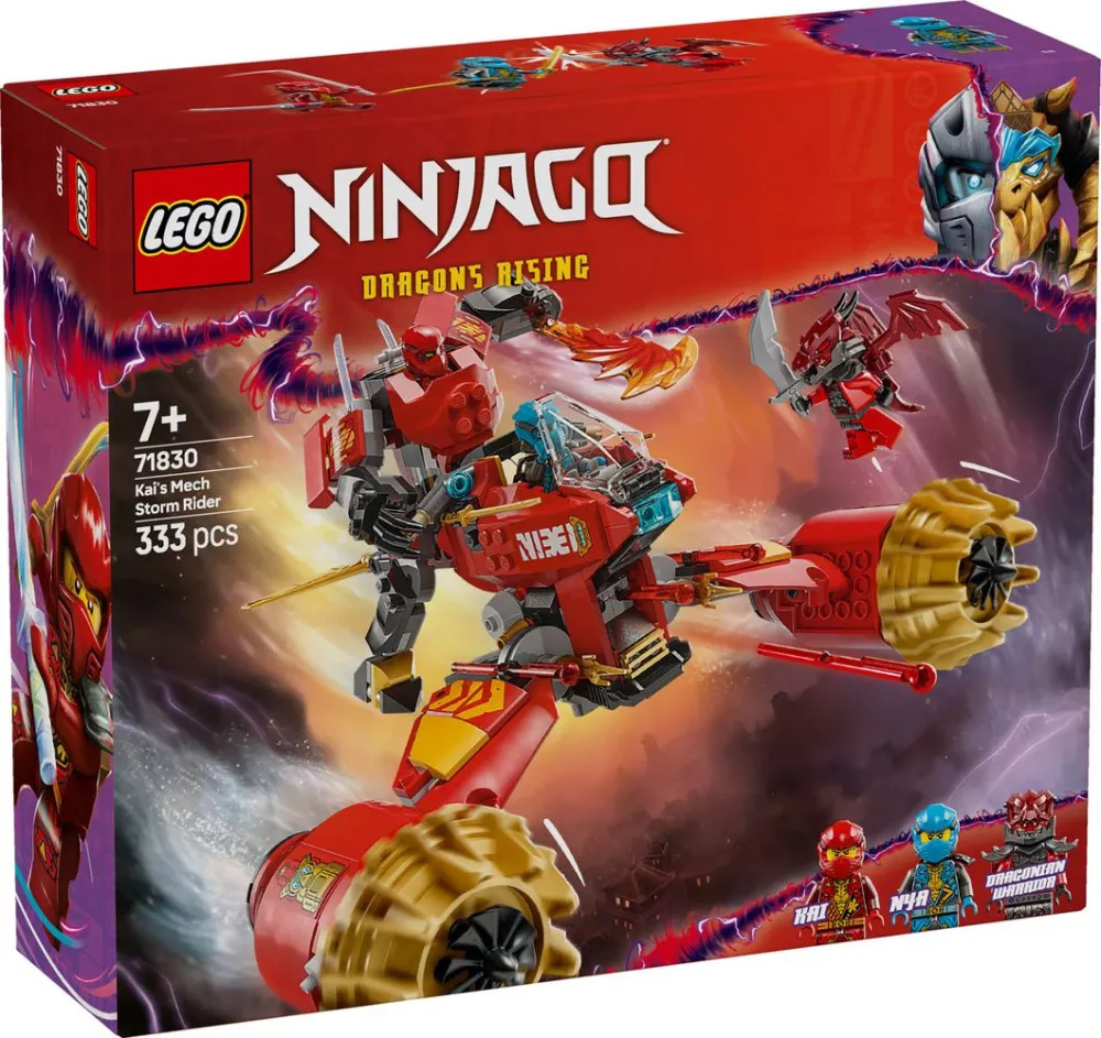 Nouveau LEGO Ninjago 71830 La moto tempête du robot de Kai // Janvier 2025