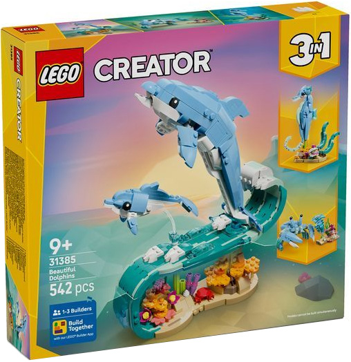 Nouveau LEGO Creator 31385 Animaux marins : les beaux dauphins // Janvier 2026