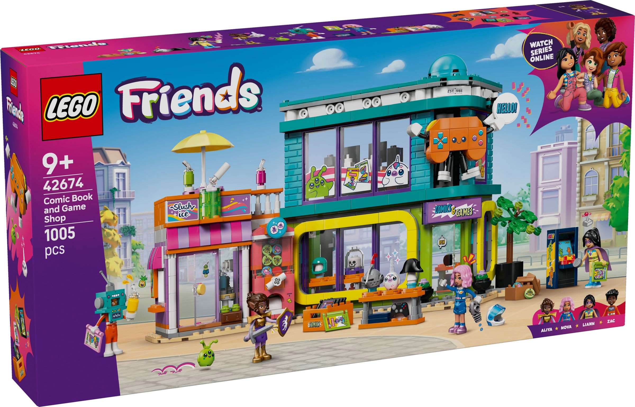 Nouveau LEGO Friends 42674 La boutique de BD et de jeux // Juin 2025