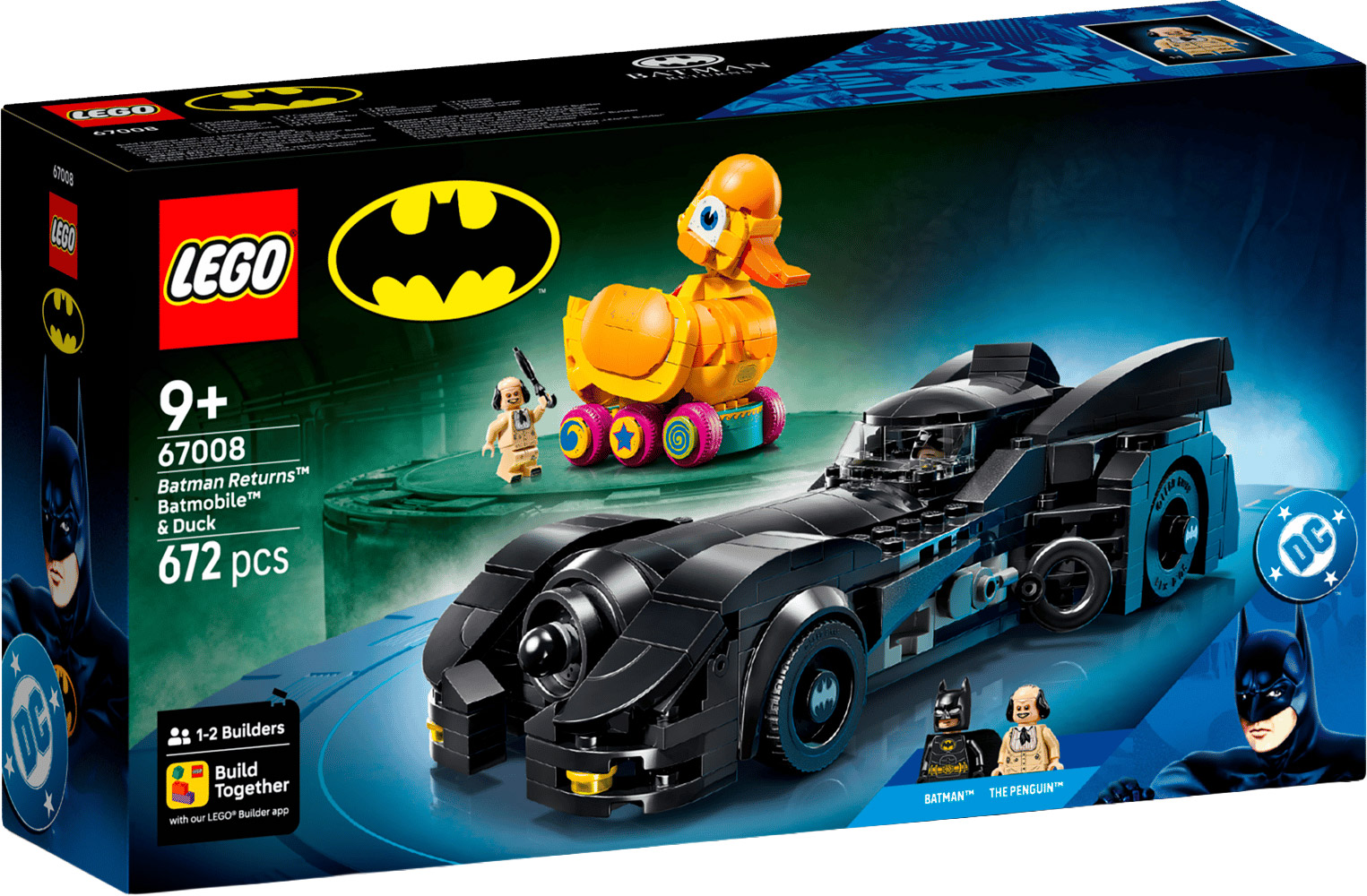 Nouveau LEGO DC Comics 67008 La Batmobile et le canard de Batman : Le Défi // Janvier 2027