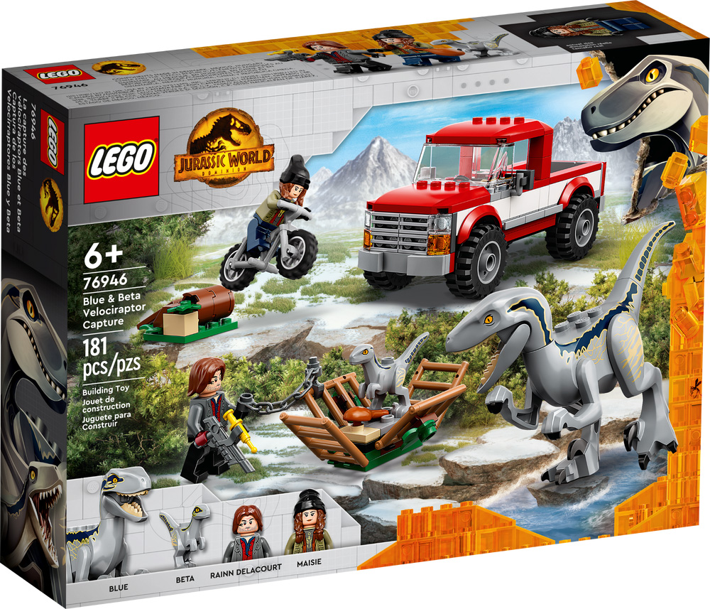 Nouveau LEGO Jurassic World 76946 La capture des Vélociraptors Beta et Blue // Avril 2022