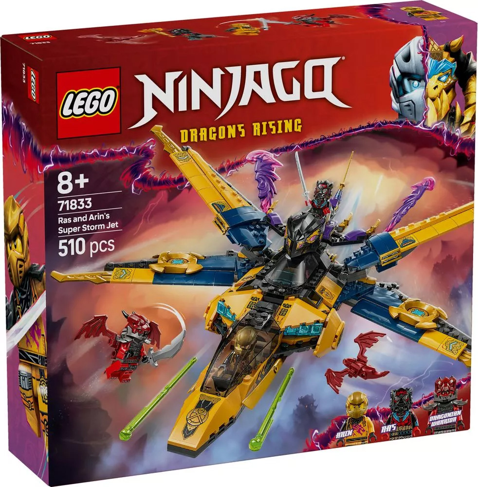 Nouveau LEGO Ninjago 71833 Le super avion tempête de Ras et Arin // Janvier 2025