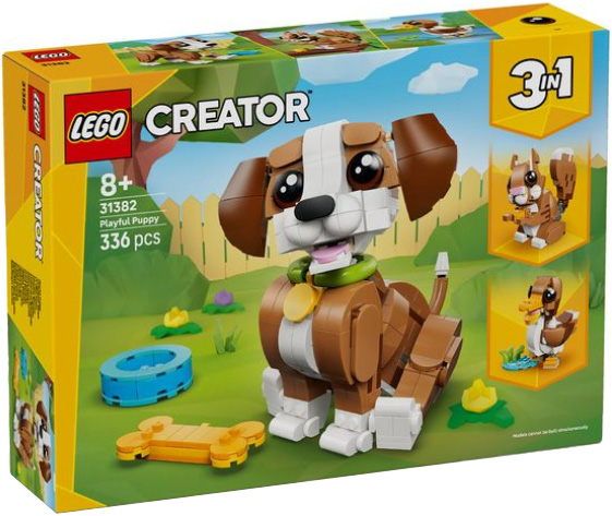Nouveau LEGO Creator 31382 : Les adorables animaux : le chiot joueur // Janvier 2026