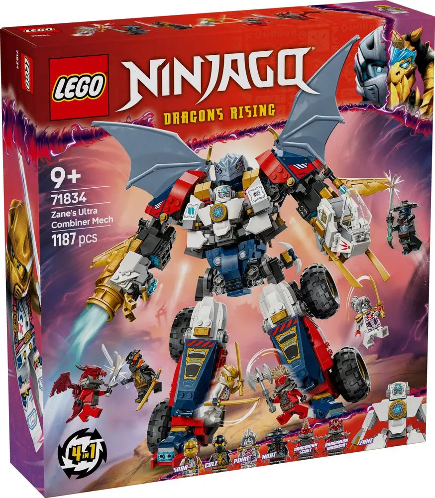 Nouveau LEGO Ninjago 71834 Le robot ultra combo de Zane // Janvier 2025