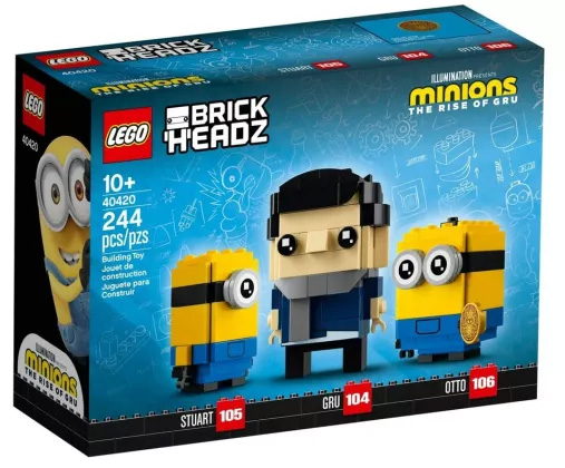 Nouveau LEGO BrickHeadz 40420 Gru, Stuart et Otto (Minions) // Mai 2021