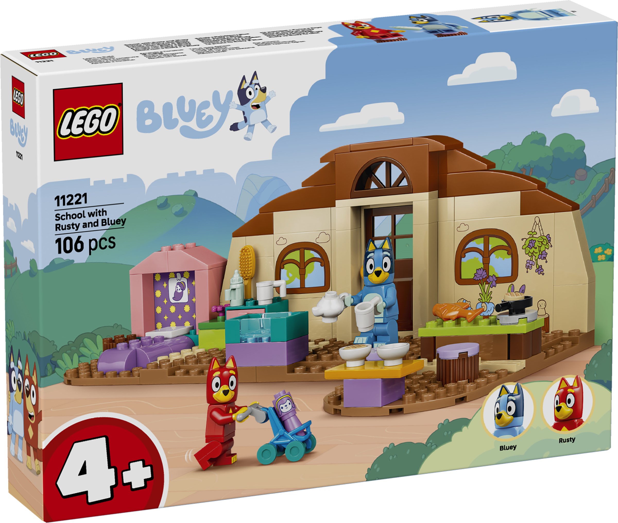 Nouveau LEGO Bluey 11221 School with Rusty and Bluey // Juin 2026