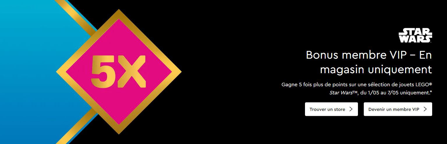 Offre Bonus : Points VIP x5 en magasin